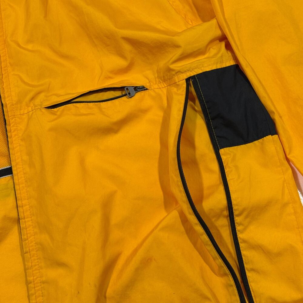 Vintage Nike Yellow Windbreaker Jacket Mens Medium ZipMesh Lined Y2K Outdoor - Picture 5 of 7